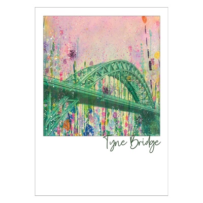 Tyne Bridge (Flowers) Postcard